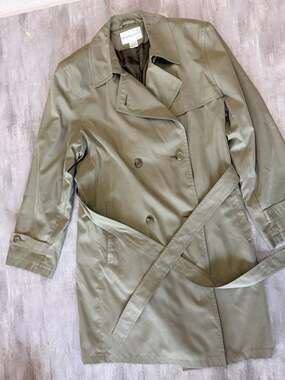Trench coat Worthington Khaki Double-Breasted Belted